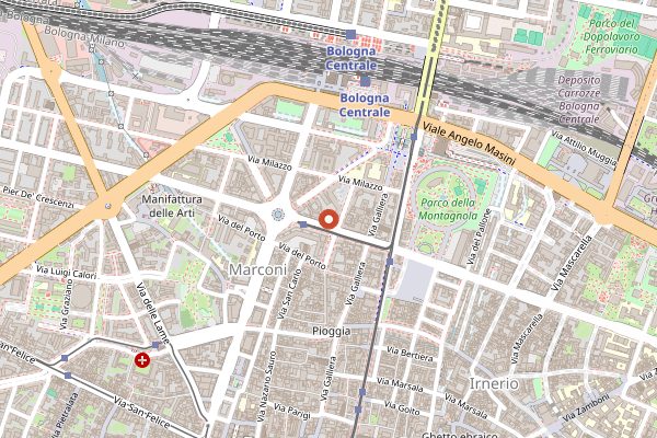 Map showing Ron Corner in Bologna