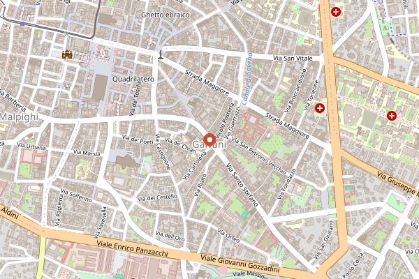 Map showing Vineria Favalli in Bologna