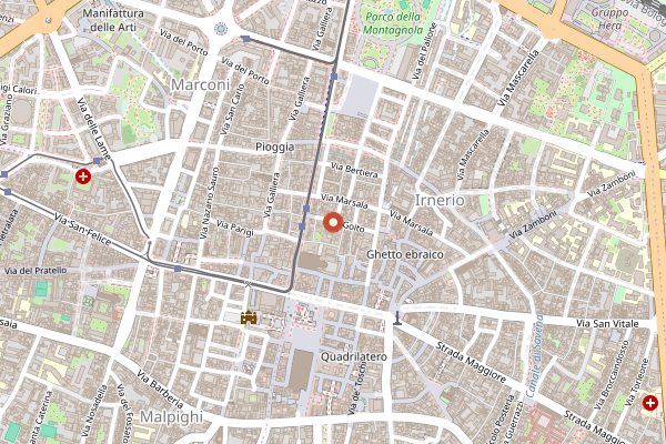 Map showing Wineria Da Cesare in Bologna