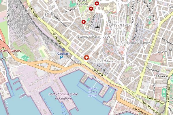 Map showing Caffè Svizzero in Cagliari