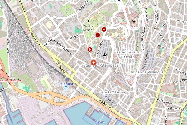 Map showing Framento in Cagliari
