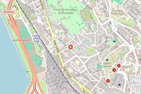 Map showing La Locanda dei Buoni e Cattivi in Cagliari