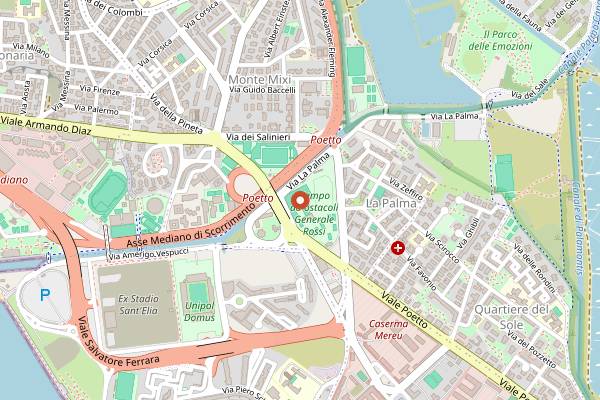 Map showing Isola Birra in Cagliari