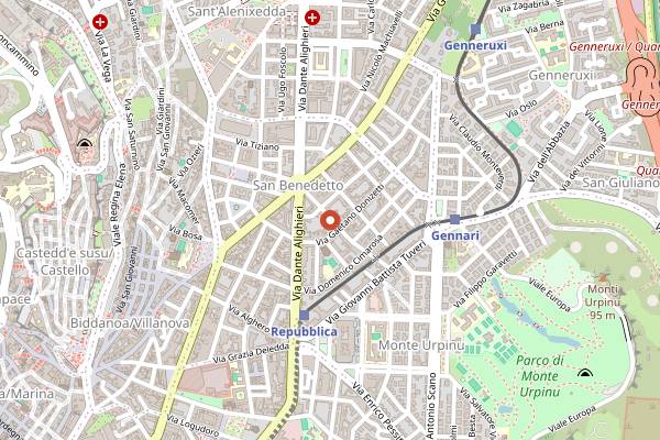 Map showing Gaijin Izakaya in Cagliari