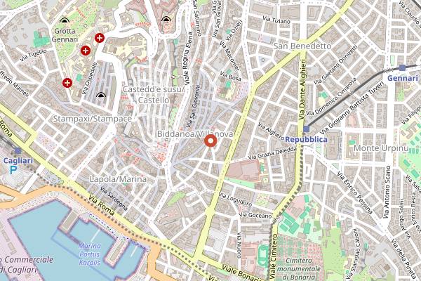 Map showing Francis Drake in Cagliari