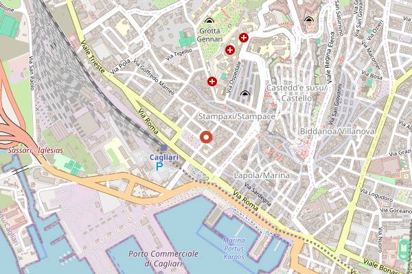 Map showing INU Sardinian Wine Bar in Cagliari