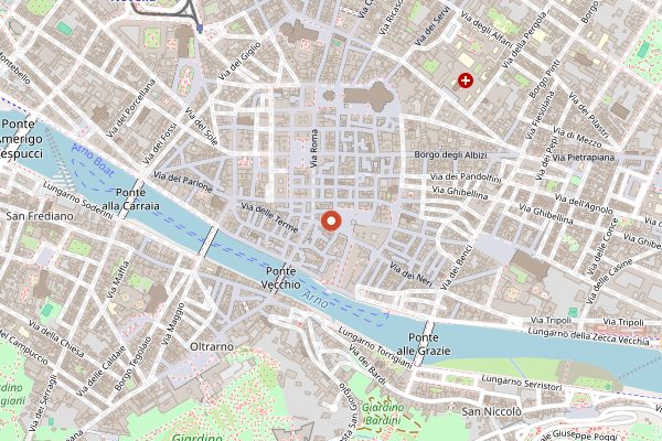 Map showing Rivoire in Florence