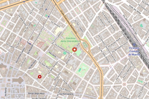 Map showing Atrium Bar at Four Seasons in Florence
