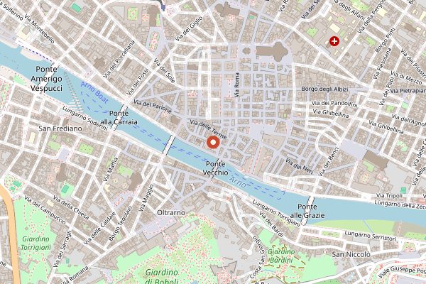 Map showing Birra del Borgo in Florence