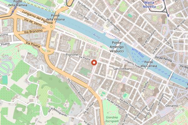 Map showing Rione Brewpub Firenze in Florence