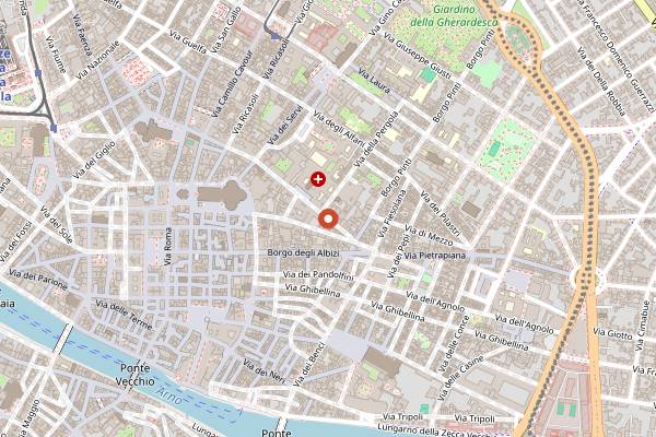Map showing Rooster Cafe Firenze - Sant'Egidio in Florence