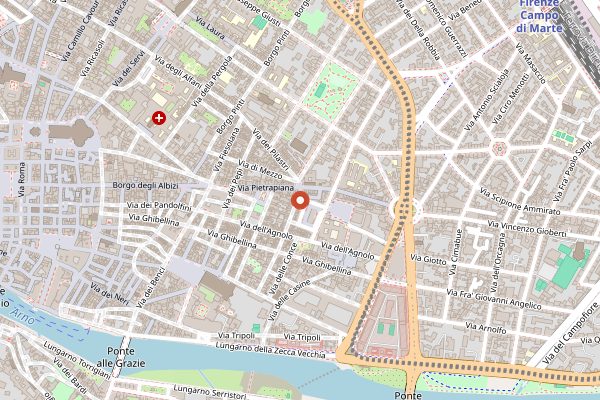 Map showing Caffe Cibreo in Florence