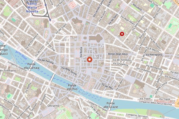 Map showing Cantinetta da Verrazzano in Florence