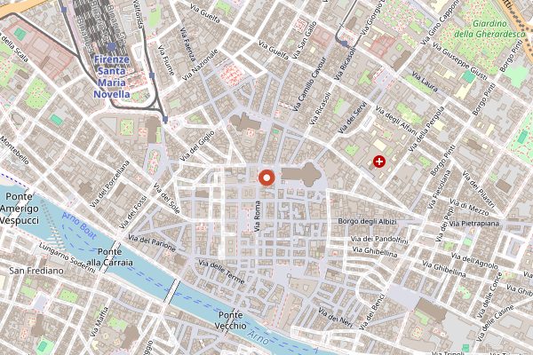 Map showing Scudieri in Florence