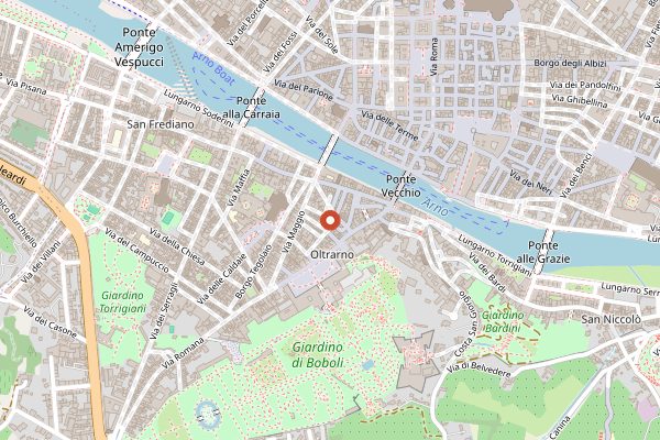 Map showing I Quattro Leoni in Florence