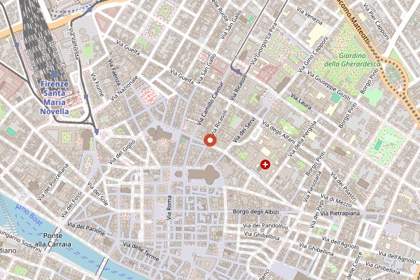Map showing Regina Bistecca in Florence