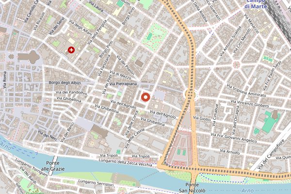 Map showing Trattoria da Rocco in Florence