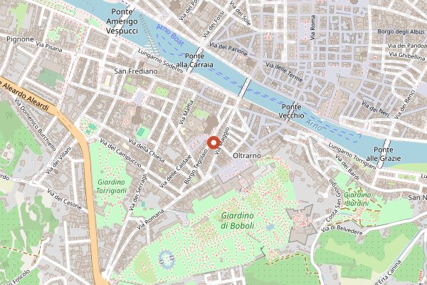 Map showing Trattoria La Casalinga in Florence