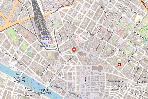 Map showing Cooking Classes in Florence in Florence
