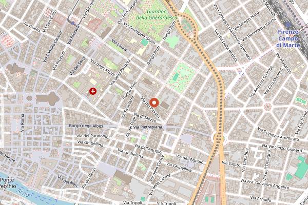 Map showing Ruth's Kosher in Florence