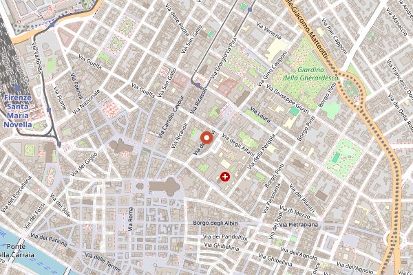 Map showing Universo Vegano in Florence