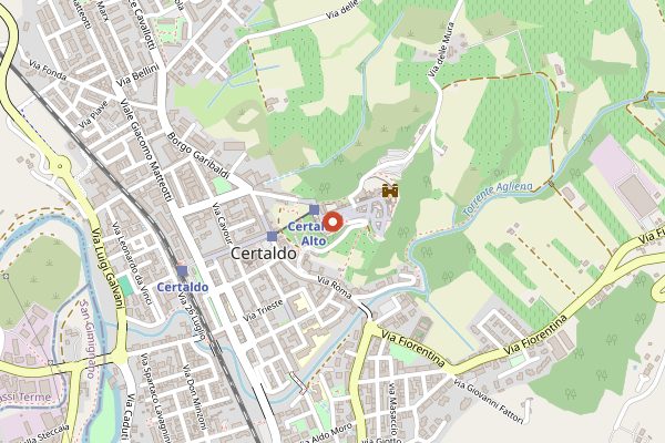 Map showing Festa della Rificolona (Lantern Festival) in Florence