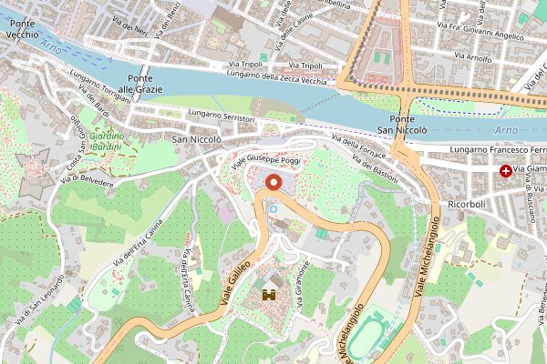 Map showing Florence Gelato Festival in Florence