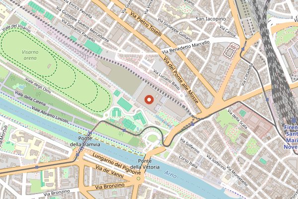 Map showing Maggio Musicale Fiorentino food programme in Florence