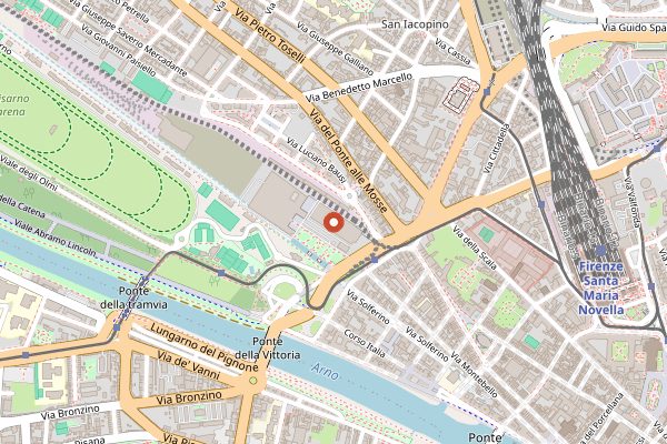 Map showing Pitti Taste in Florence
