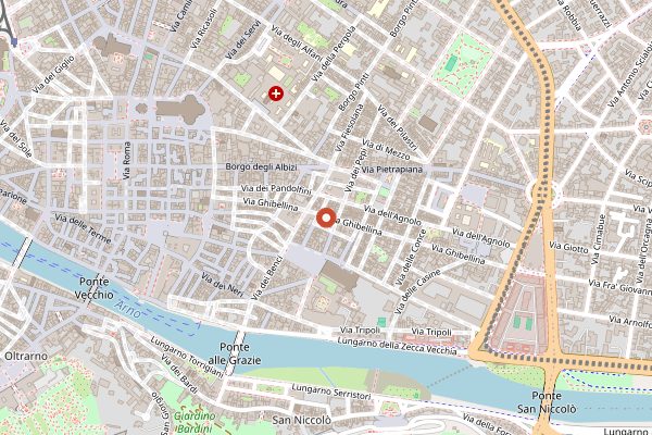 Map showing Enoteca Pinchiorri in Florence