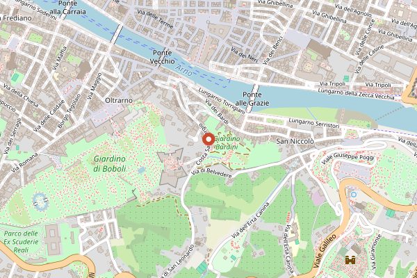 Map showing La Leggenda dei Frati in Florence