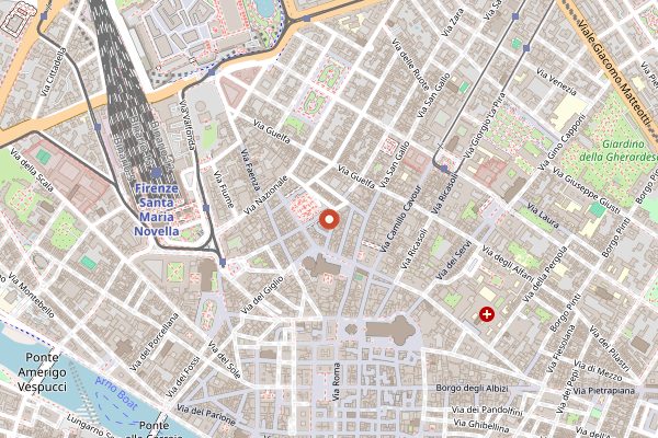 Map showing Trattoria Za Za in Florence