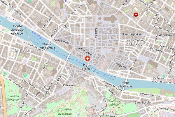 Map showing 701 Rooftop Bar in Florence