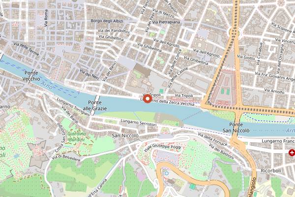 Map showing Empireo at Plaza Hotel Lucchesi in Florence