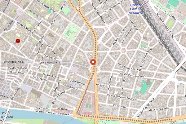 Map showing Kitsch in Florence