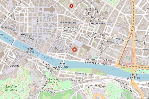 Map showing Piccolo Cafe in Florence