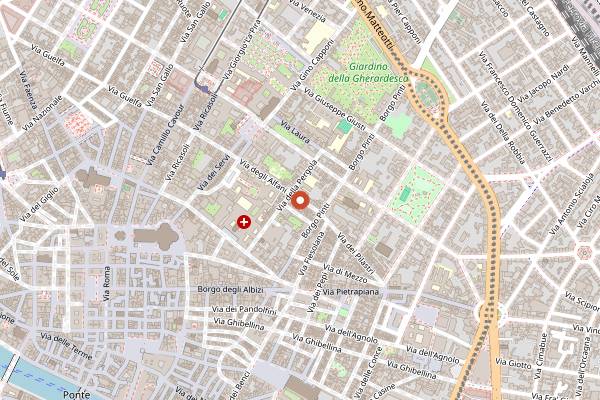 Map showing Vineria Sonora in Florence