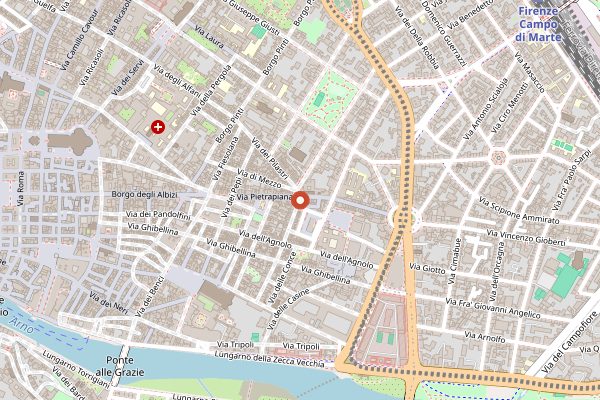 Map showing Cibreo Trattoria in Florence