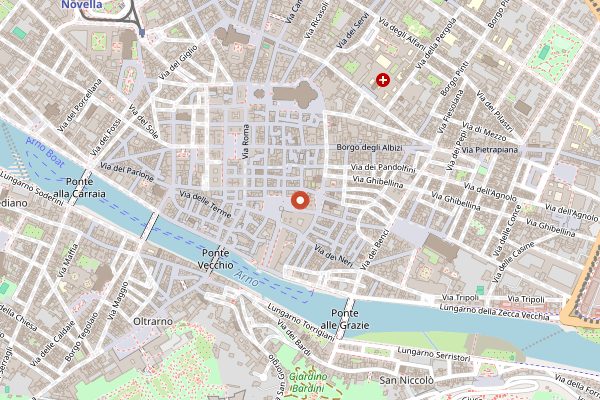 Map showing Gucci Osteria da Massimo Bottura in Florence