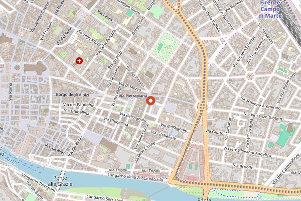 Map showing Ristorante Cibreo in Florence