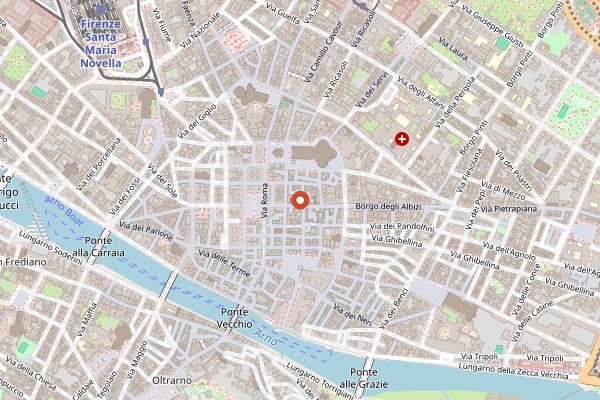 Map showing Santa Elisabetta in Florence