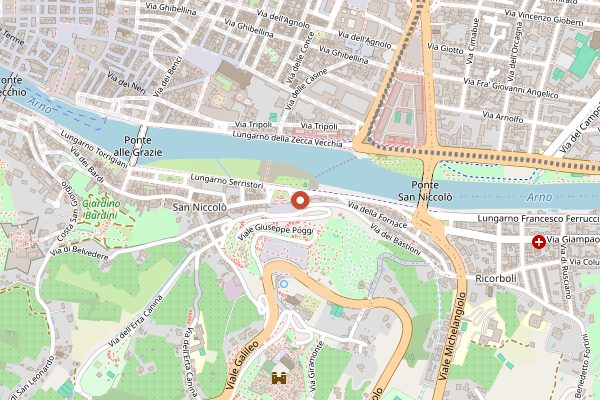Map showing Saporium in Florence