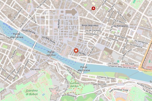 Map showing All'Antico Vinaio in Florence
