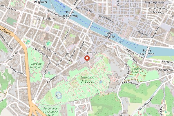 Map showing Pitti Gola e Cantina in Florence