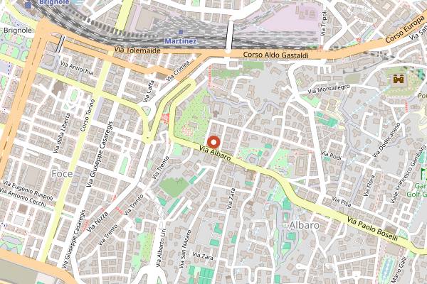 Map showing Al Forno di Albaro in Genoa