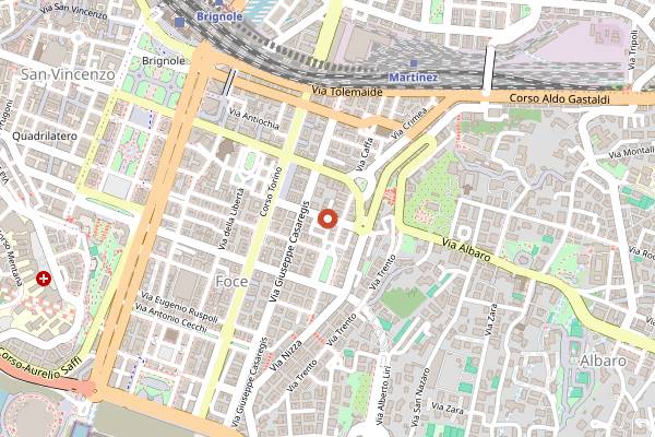 Map showing Il Focaccino in Genoa
