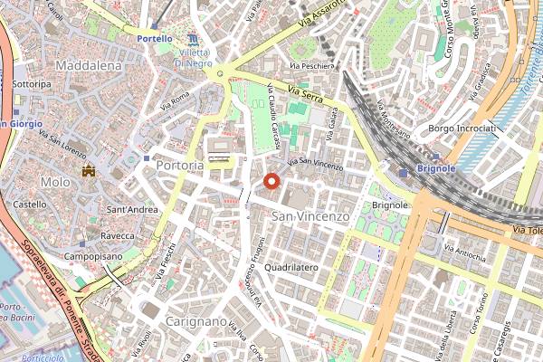 Map showing Panificio Mario in Genoa