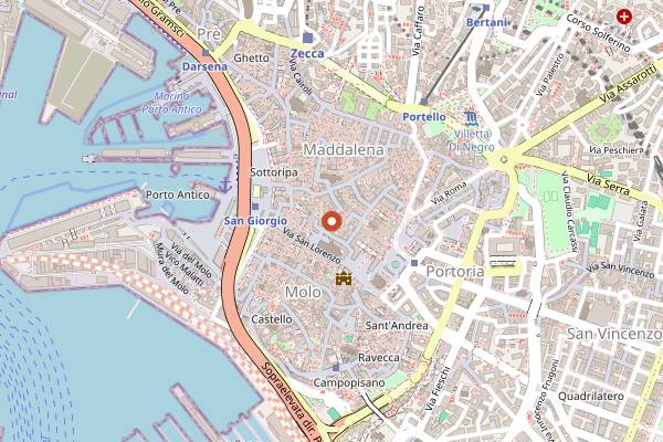 Map showing Scurreria Beer and Bagel in Genoa