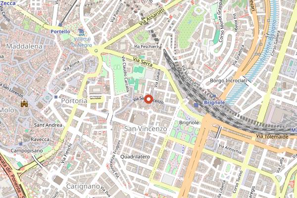 Map showing Cafhein in Genoa