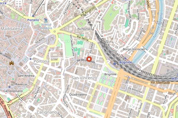 Map showing Panarello in Genoa